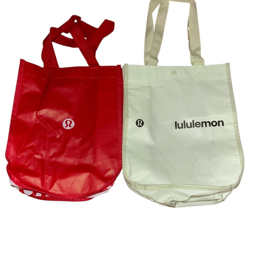 lululemon athletica Bold Red and Classic Lime Green Tote Set